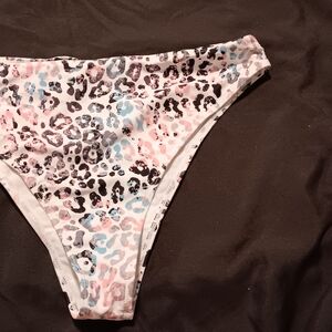 SHEIN Pink and Blue Bikini High-Cut Brief